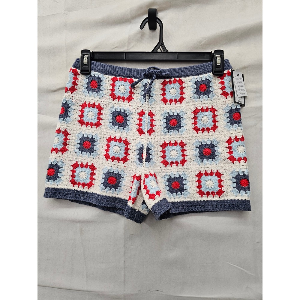 Art Class Girls Crochet Granny Square Shorts Multicolor Cotton Blend Size XL